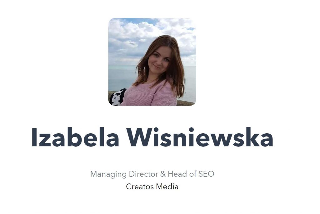 Izabela Wisniewska - Brighton SEO - Creatos Media